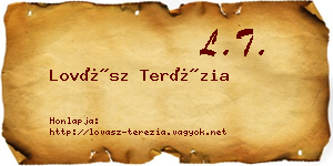 Lovász Terézia névjegykártya